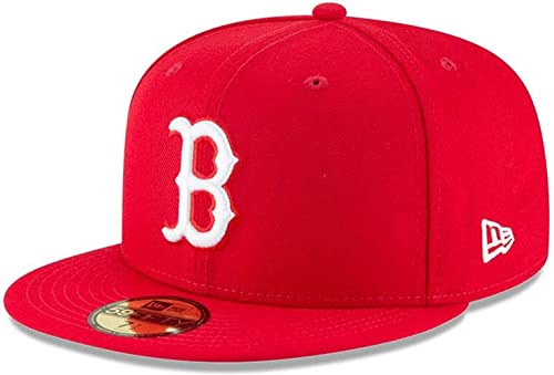 New Era MLB 59FIFTY Team Color Authentic Collection Fitted On Field Game Cap Hat (AS1, Numeric, Numeric_7_and_3_eighths, Boston Red Sox Red), Rot/Ausflug, einfarbig (Getaway Solids), 7 3/8