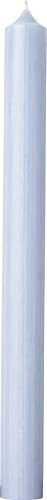 luterna Stabkerzen aus Paraffin, 250/22 mm, Taubenblau, KERZENFARM HAHN, Brenndauer ca. 12h, 25 Stück pro Verpackung
