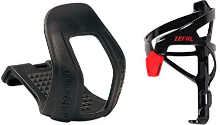 Zefal ZF 045100, pédale de vélo Adulte Unisexe, Noir, S/M & ZEFAL Pulse A2 - Porte-bidon vélo très léger - 26g Mixte Adulte, Noir/Rouge, Taille Unique