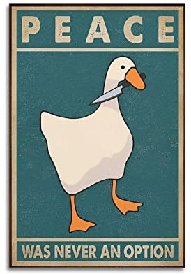 KYNA Vintage-Poster Peace Was Never A Option, dekoratives Gemälde, Leinwand, Wandposter und Kunstbild, modernes Familien-Schlafzimmer, Dekoration, Poster, 30 x 45 cm
