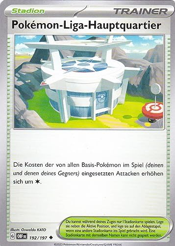 Pokémon - Liga - Hauptquartier - OBF 192/197 - Uncommon - Karmesin & Purpur - Obsidianflammen - mit LMS Trading Grußkarte