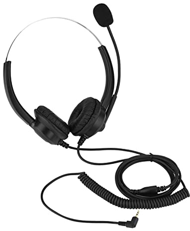 Noise Cancelling Lossless Sound Call Center Headset with Comfortable Wearing, Super Long Cable for Clear Communication (2.5mm elbow)
