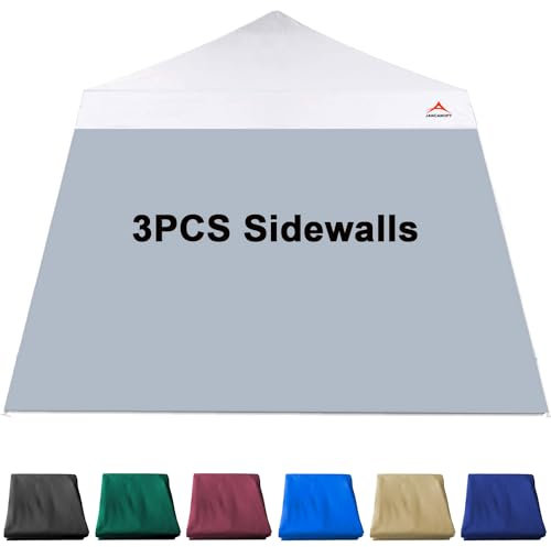JANCANOPY Graue Sonnenwand für 25,4 x 25,4 cm schräge Beine, Pop-Up-Baldachin, nur Seitenwände, Grau