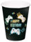 Folat B.V.-Folat 24965 Decoración videojuegos-Tazas-Level Up-250 ml-8 piezas-Vajilla para fiesta de cumpleaños Gaming, color negro