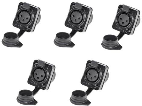 LIVASH 3 Pole Holder 3 Pole Waterproof Male and Female Microphone Audio Plug Xlr Balanced Threaded XLR Holder, Easy Install C