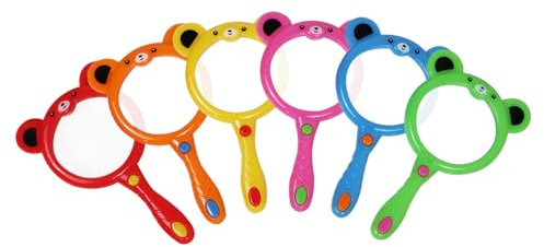 6 Stück Lupe Kinder Kinderlupe 5X Mini Lupen für Kinder Detektiv Party Geburtstag Geschenk Klassenzimmer Klassenlesung Wissenschaftliche Beobachtung ChierLyn