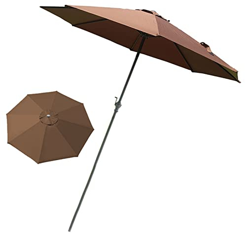 ABBNIA Gartensonnenschirm, Angelschirm, Markt, mit 8 stabilen Streben, Regen- und winddichter Schirm, für Balkon, Esstische, Gärten, Terrassendielen, Außentische U