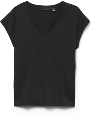 VERO Moda Damen Vmluna Ss V-Neck Tee JRS Noos Vmluna Ss V-Neck Tee JRS Noos (1er Pack)