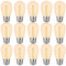 ProCrus Led E27 Warmweiss Glühbirne S14 1W Vintage Glühbirne Ersetzt 10 W Glühlampen,2700K Warimweß Retro Edison Led Birnen,Amber,Nicht Dimmbar,15er Pack