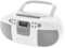 Soundmaster SCD7800 tragbares Digitalradio CD-Player Kassettenspieler Hörbuchfunktion DAB+ UKW-Radio USB-Anschluss Kopfhöreranschluss (weiß)