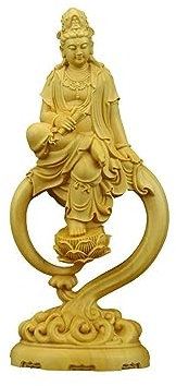 SOBOLON Decorazioni per Giardini Zen Meditativa Buddha in Legno Decorazione Seduto Figurine Scultura Zen Decorazione Casa Interni Esterni Tavolo Portico Decorazione Zen Statue da Esterno