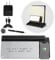 TOWON Deskboard Buddy with Adjustable Foldable Desk Lamp, Dry Erase Computer Desk Notepad, Black and Grey