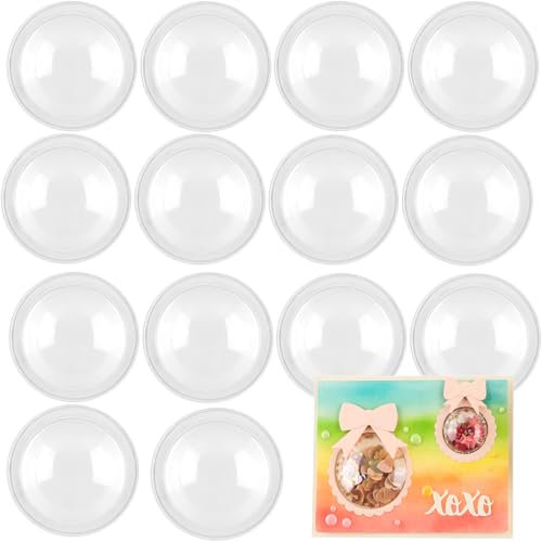 OTCRAFT 20 Stück 5,1 cm 3D-dimensionale Shaker-Kuppeln zum Hinzufügen von Dimensionen zu Shaker-Karten, Kunststoff, geschwollene Shaker-Fensterabdeckungen für Shaker, Kartenherstellung,