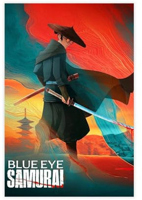 biegzc Filmposter Blue Eye Samurai (2023), Leinwandposter, Wandkunst, Dekordruck, Bild, Gemälde für Wohnzimmer, Schlafzimmer, Dekoration, 20 x 30 cm