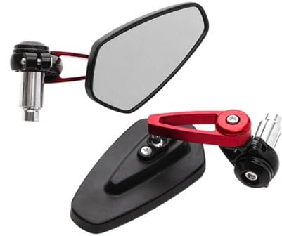 Lenkerspiegel Motorrad 1 Paar CNC-Motorrad-Rückspiegel, Universal-Glas-Scooter, 7/8 Zoll, 22 Mm, Lenkerendenspiegel, Rückspiegel, Zubehör Motorrad Seitenspiegel
