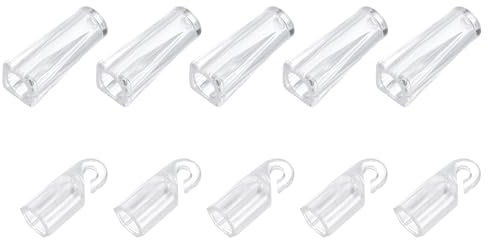 sourcing map Blind Wand Tilt Hook and Curtain Cords Fixture, 10Pcs Plastic Vertical Blinds Replacement Parts, for Broken Blind Curtains Parts Repair (Transparent)