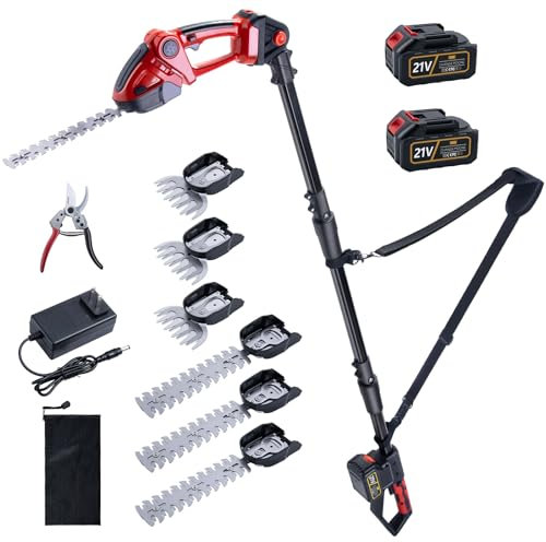 Multitool Kit, Potatore Telescopico da, Accessorio Tagliasiepi con Lame da, per Altezze Elevate, Batteria da 21 V (4 Ah), Batteria e Caricabatteria Inclusi B