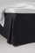 Jotex Zack Satin Volant Betthusse 100% hochwertige Bio-Baumwolle Bettrock, Höhe 45 cm, Schwartz 180 x 200 cm