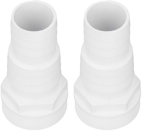 Poolpumpen-Schlauchadapter, 3,8 cm Außengewinde, Kunststoff, Pool-Filterschlauch-Adapter für Ersatz, 2 Stück