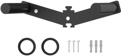 EVERYMATE Weight Plate Storage Rack, Wall Mounted Weight Plate Holder, Bumper Plate Storage for Home Gym, Heavy Weight Plates Holder Fit 2Plates (counterweight wings)