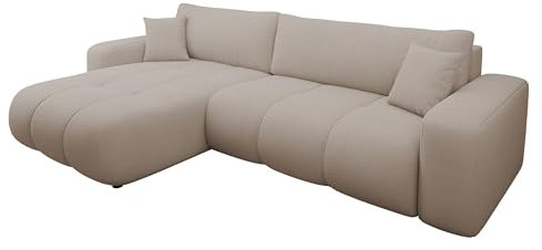 Mirjan24 Ecksofa mit Bettkasten Furyn Maxi, Eckcouch Couch mit Schlaffunktion, Wohnlandschaft, Bettfunktion, Design L-Form Sofa, Seite Universal, Stoff Plüsch (Velo 623)