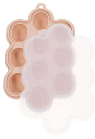 ERINGOGO Eiswürfelform Aus Silikon Mit Deckel Vielseitige Gefrierform Für Babynahrung Und Getränke - Und Wiederverwendbar Für Zubereitung Von Eiswürfeln Und Brei