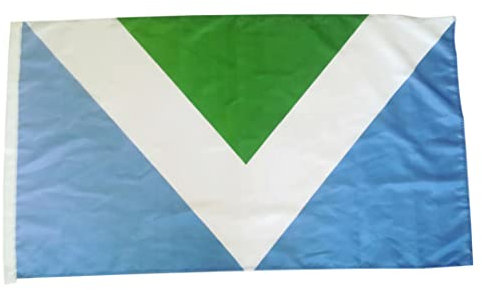 Vegan Flagge grüne blaue weiße Flaggen Banner Pub Restaurant Schild Dekoration 90x150 cm
