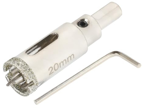 SUQIN Scie Cloche Diamantée 20 mm Avec Foret Guidage De Centrage,Scie Cloche Carrelage、Foret Trépan Diamant pour Carrelage Pour Percer Verre, Carrelage, Céramique, Marbre, Granit
