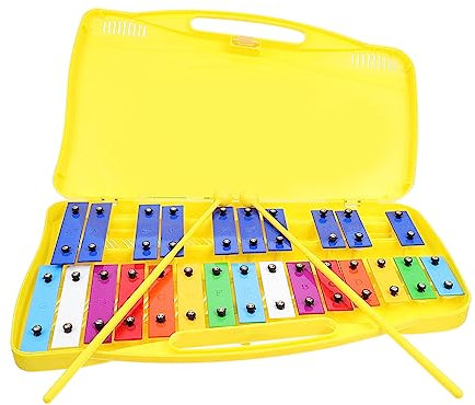 Mikinona Note Metallophon Percussion für Buntes Eisenplatten Musikinstrument Musikalischen Entwicklung und Kreativität Sicher und Hautfreundlich Perfektes für Kleine Musiker
