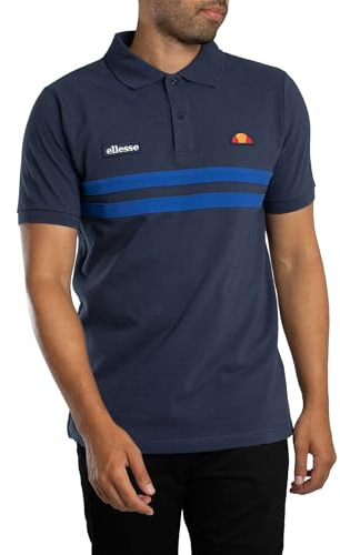 Ellesse Men's Muccia Polo Shirt, Navy/Blue, L
