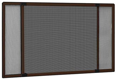 Genérico Mosquitera Extensible para Ventanas, Mosquitera Ventana Corredera de Aluminio, Encajable en el Carril de la persiana, Marrón (100-193) x75 cm, Fácil instalación