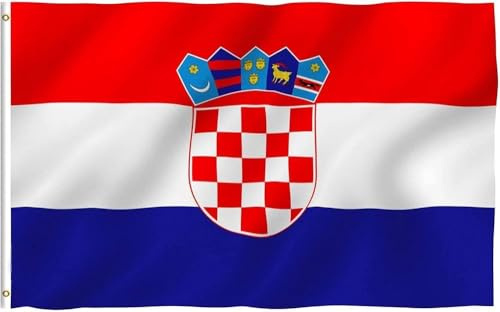 Flagge der Fußballweltmeisterschaft 2026 – Offizielle Nationalflagge, 1,52 x 0,91 m, groß, doppelseitig, mit Messingösen, USA, Kanada, Mexiko (Kroatien)