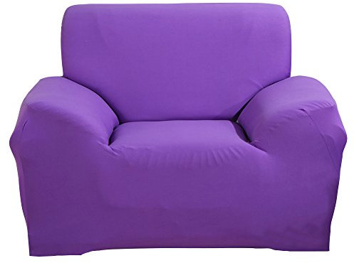 ele ELEOPTION Copridivano, Copridivano Elasticizzato, Copridivano in Poliestere, Copridivano Morbido Antiscivolo in Tessuto Spandex, Viola, 1 Posto (Lunghezza Divano 90-130cm)