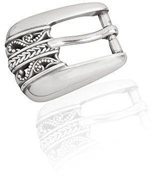 FREDERIC HERMANO Gürtelschnalle Buckle 20mm Metall Silber Geschwärzt - Buckle Decore - Dornschliesse Für Gürtel Mit 2cm Breite - Silberfarben Geschwärzt