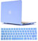 Se7enline Coque solide pour MacBook 33,02 cm/ 38,1 cm au toucher doux satiné avec protège-clavier en silicone 2016-2018 MB Pro 13 (with/no Touch Bar) Serenity Blue