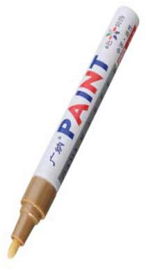 Alamor 12Pcs Couleur Pneu Permanent Peinture Stylo Pneu Métal Extérieur Marqueur d'encre À La Mode - Or