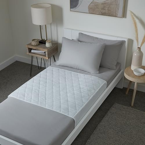 GuardedSleep Protège Matelas Imperméable à l'eau avec Bordures (Paquet de 2)|Drap de lit Lavable de qualité supérieure pour Adultes ou Enfants souffrant d'incontinence|Tapis de lit réutilisable|Blanc