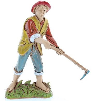 Moranduzzo Cavador para Belén de 10 Cm Escala 1:20 - Figuras de Belén Indestructibles - Estilo 700', Pintura Acabada a Mano, Producto Oficial, Escultor M. Landi