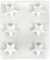 Rayher 36100000 Gießform Stern für Beton, Seife, Wachs und Schokolade, Form mit sechs kleinen Sternen, 3,6 cm, Weiß