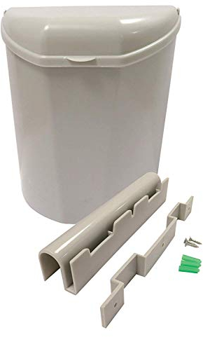 Streetwize LW628 Carabin - 6 L Plastic Caravan Bin with Hinge Lid | Easy Mount Garbage Can for RV, Caravanning, Motorhomes, Campers | Travel Trailer Waste Management