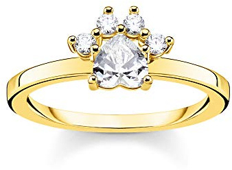 Thomas Sabo Ring Pfote Katze gold vergoldetes Silber TR2289-414-14-50