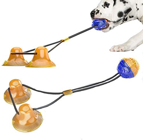 Weiqiao® Juguete para perro con ventosa, juguete para masticar multifunción para perro o cachorro