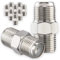 HB-DIGITAL 10x Profi F-Verbinder Buchse/Buchse Vernickelt HQ breite Mutter für F-Stecker jeder Größe 4-8,2mm für Koaxial Antennenkabel Sat Kabel BK Anlagen