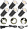 YZGWZLD Terrassen Einbaustrahler Terrassenbeleuchtung 6er Set LED Bodeneinbaustrahler warmweiß 42mm IP67 wasserdicht für außen innen Garten Holzbrücke Pool Holzdeck inkl. 12V mini Einbauspots