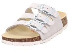 Superfit Mädchen Fussbettpantoffel Pantoffeln, Silber 9500, 29 EU Weit