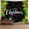 Banemi In und Outdoor Teppich, Frohe Weihnachten Weihnachtsthema Weihnachtsbaum Blätter Obst Schwarz Rot Weiß Grün Polyester Tapisserie Wohnzimmer Schlafzimmer Wohnheim Dekor 240X220cm