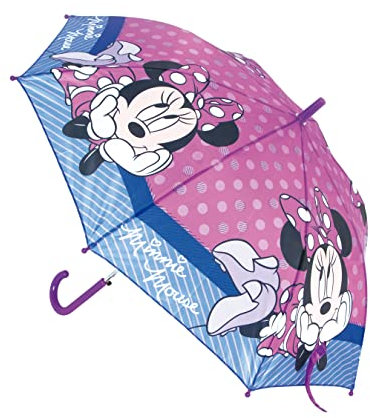 Safta Automatic Umbrella 48cm Minnie Mouse Lucky, Pink, único