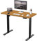 FlexiSpot Höhenverstellbarer Schreibtisch mit 2 Motoren & 25MM einteiliger Tischplatte ,ergonomischer Bürotisch - 120 x 80 cm Ahorn, schwarzes Gestell