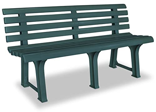 Leepesx Gartenbank, Holzbank, Garten Bank, Outer Banks, Friesenbank, Gartenmöbel, Parkbank, Sitzbank, Bänke & Eckbankgruppen, 145,5 cm Kunststoff Grün