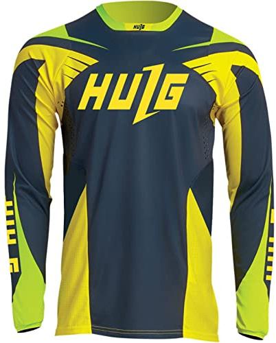 HULG Herren Mountainbike MTB Top Langarm Atmungsaktiv Bequem Weich Feuchtigkeitstransport Radtrikot